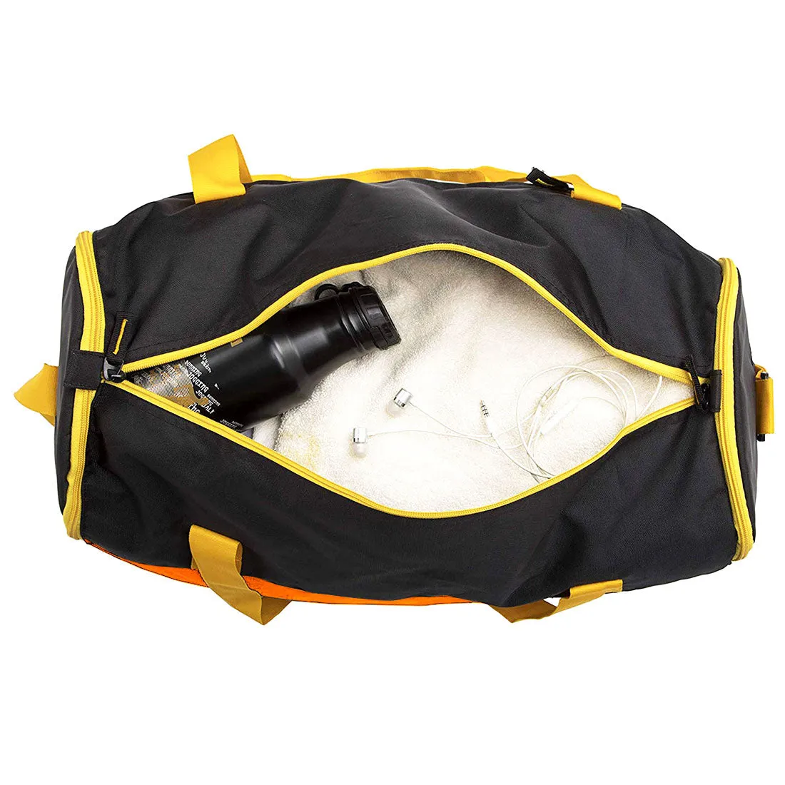 Buddys Duffle Gym Bag 32 Ltr - Orange & Black