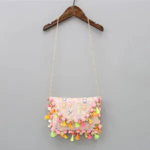 Colourful Thread Embroidered Sling Bag