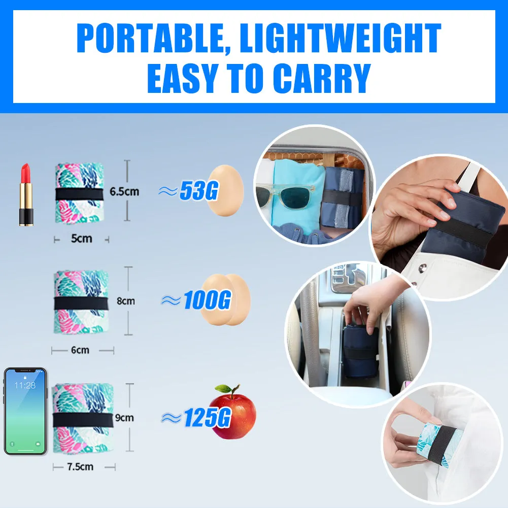 Foldable Shopping Bags, Waterproof Shopping Bags Reusable 3 Pieces Portable Grocery Bags With Handles Large Capacity Travel Duffel Bags for Daily Commuting Picnic Gym Different Size FuKuEn