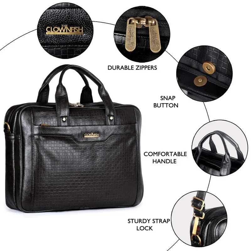 Laptop Messenger Bag with Multiple Pockets | Shoulder Strap | 15.6 inch | Charcoal Black