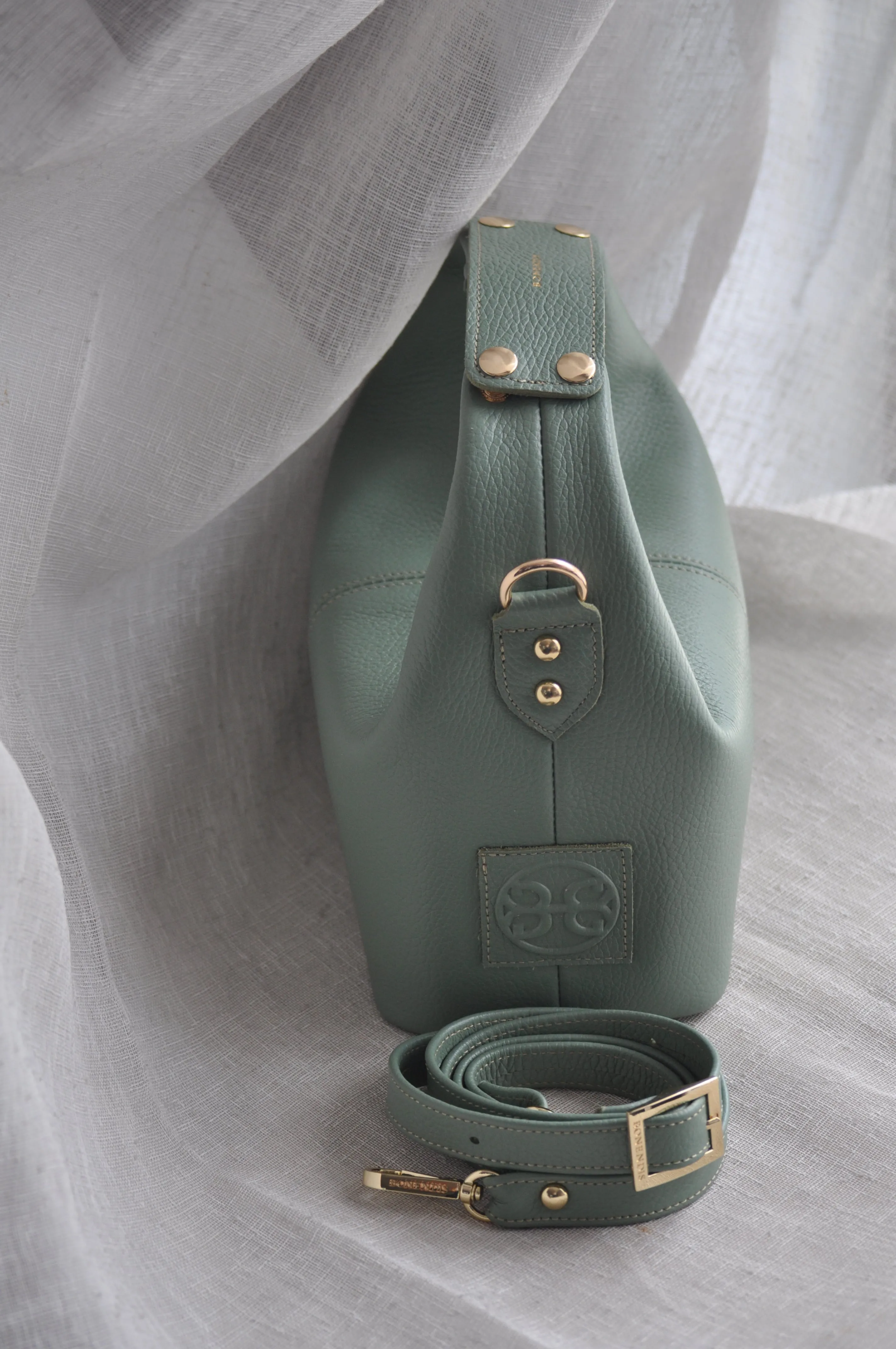Maggie Leather Handbag - Sage
