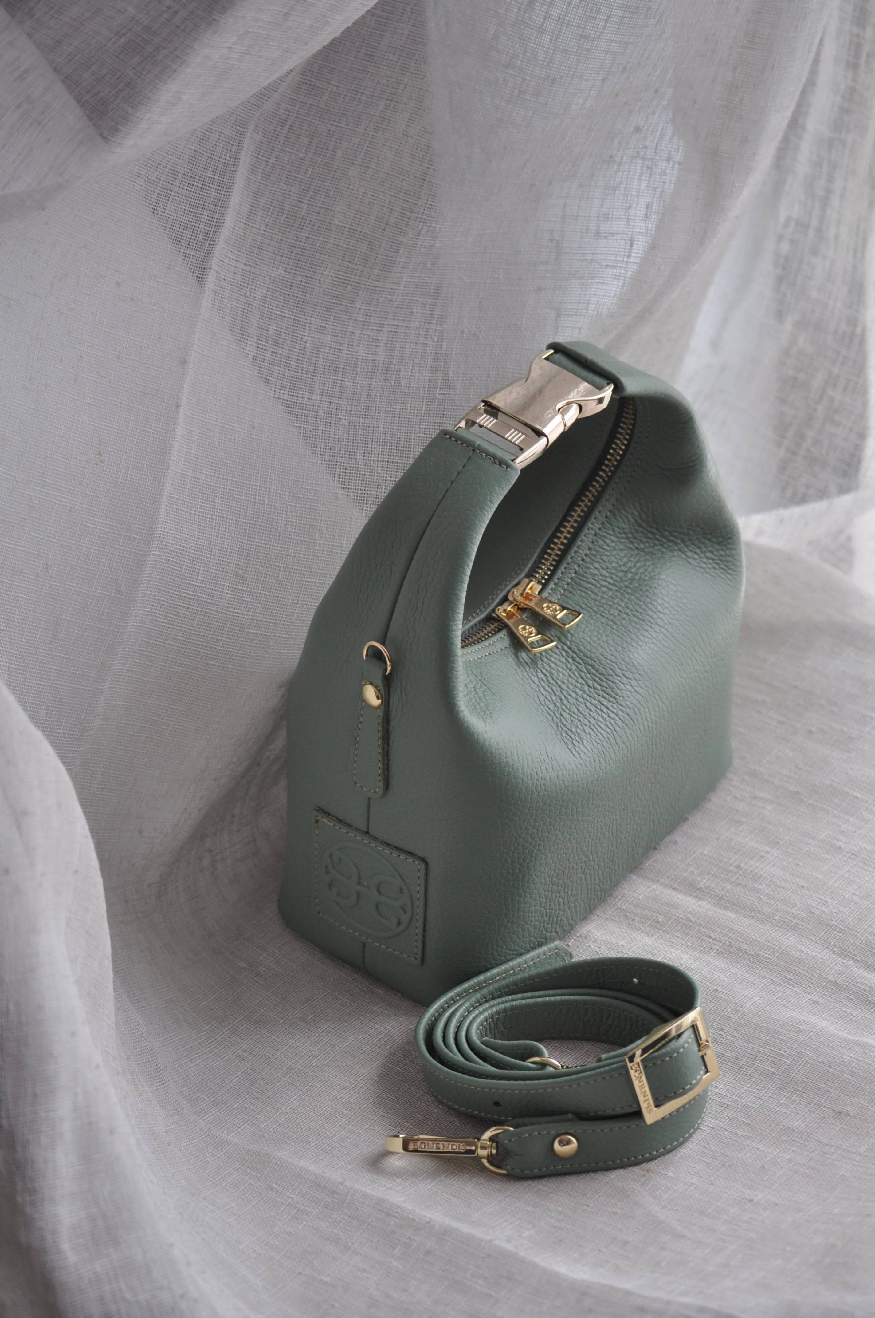 Maggie Leather Handbag - Sage