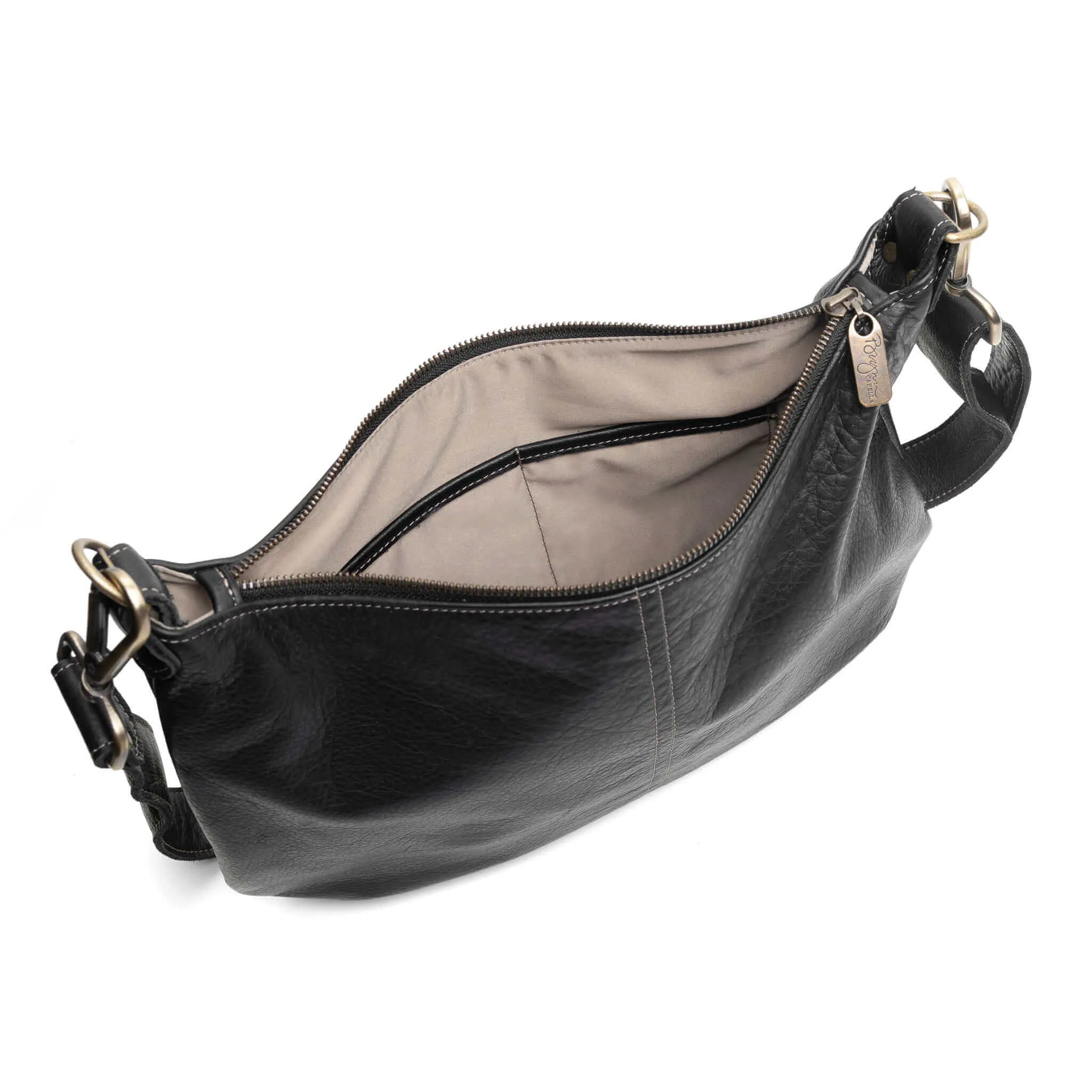 Pamela Crossbody Hobo - Black Sand