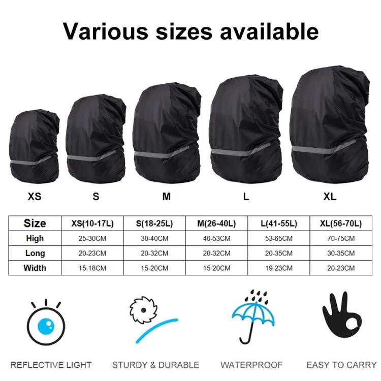 Reflective Light Waterproof Dustproof Backpack Rain Cover Portable Ultralight Shoulder Bag Protect Cover, Size:S(Red)