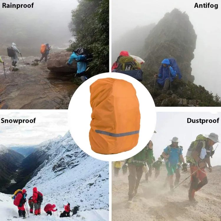 Reflective Light Waterproof Dustproof Backpack Rain Cover Portable Ultralight Shoulder Bag Protect Cover, Size:XL(Orange)