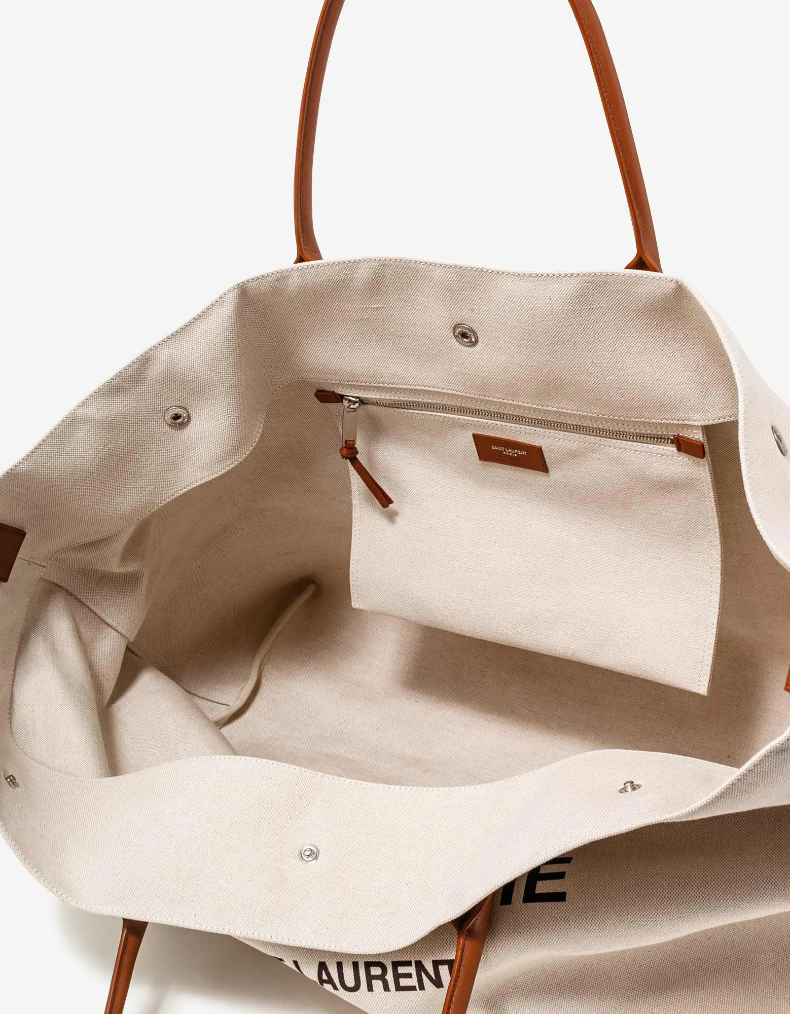 Saint Laurent Beige Rive Gauche Maxi Shopping Bag