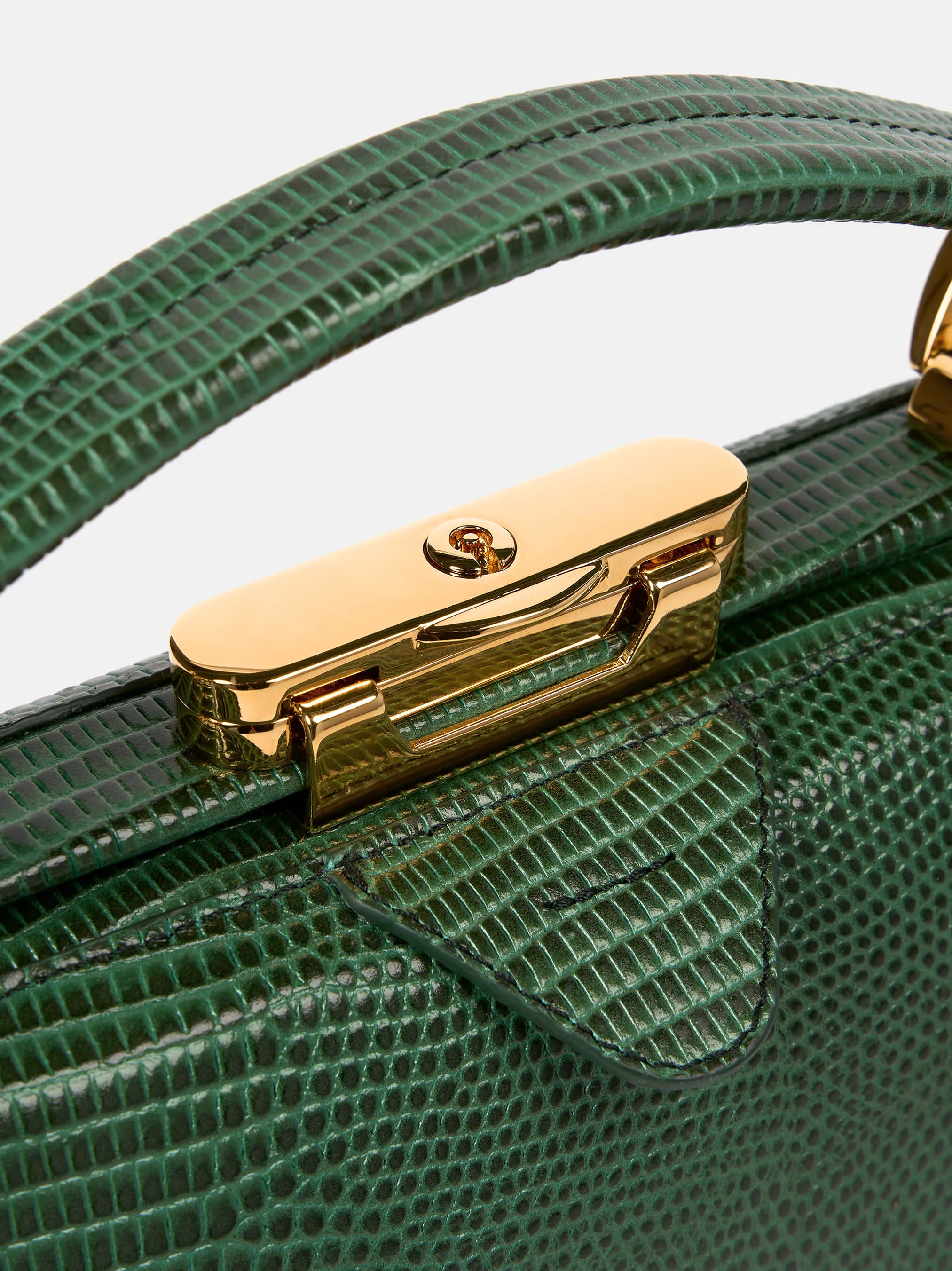 The Mini Sophie - Green Lizard Printed Calf