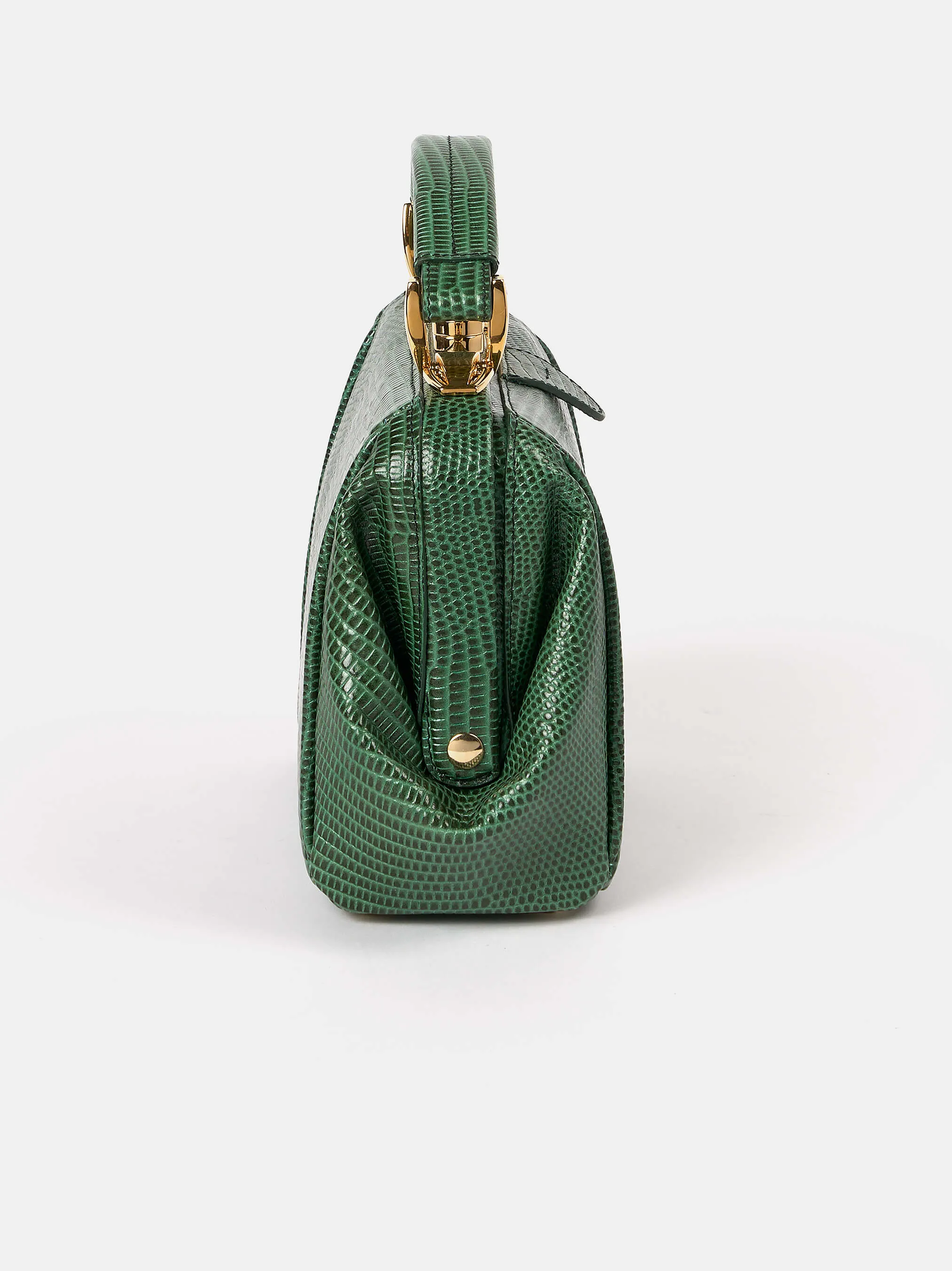 The Mini Sophie - Green Lizard Printed Calf