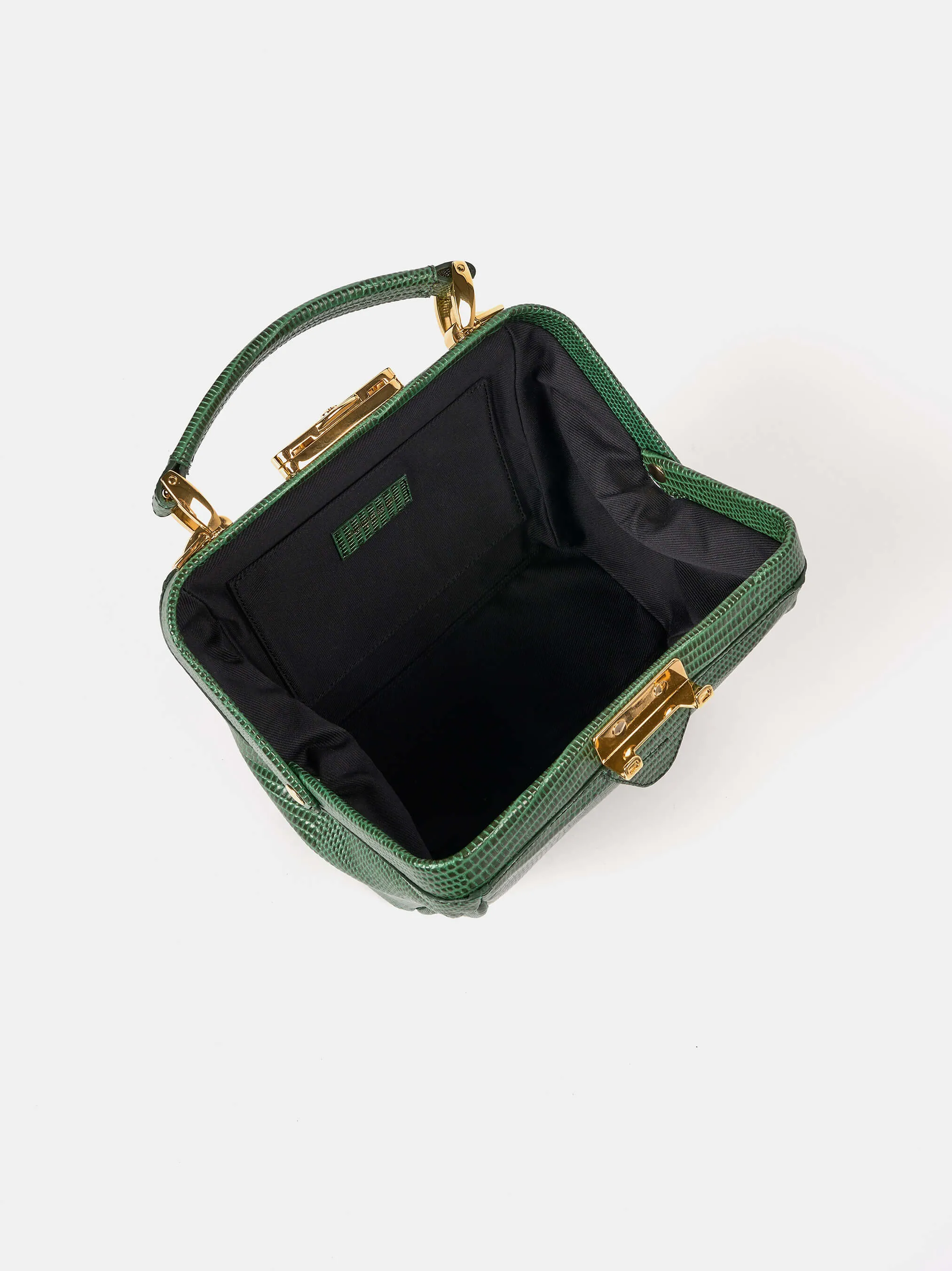 The Mini Sophie - Green Lizard Printed Calf