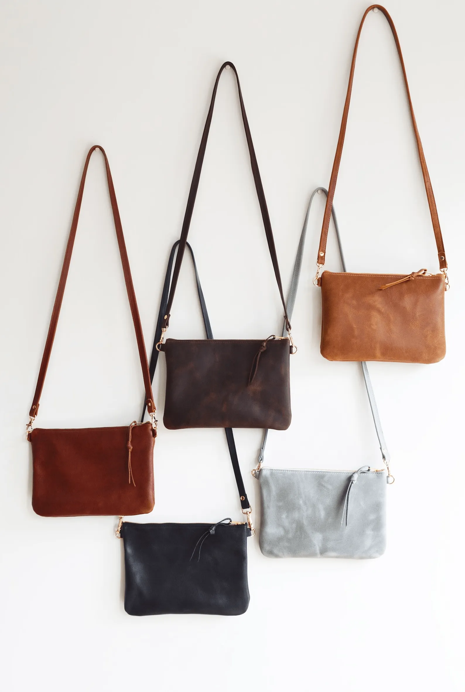 Vegan Leather Sling Bag For Women With Adjustable Brass Chain & Shoulder Pad