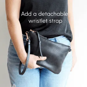Vegan Leather Sling Bag For Women With Adjustable Brass Chain & Shoulder Pad